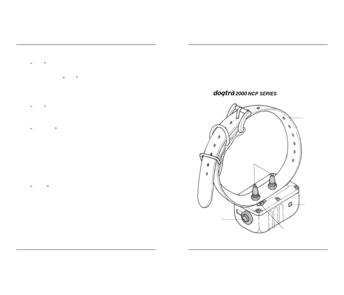 Description of collar parts | Dogtra 2000 Series User Manual | Page 10 / 20