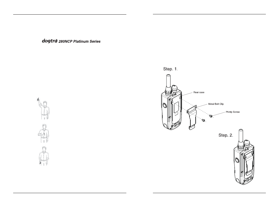 Metal belt clip accessory reception | Dogtra 280 Series User Manual | Page 17 / 22