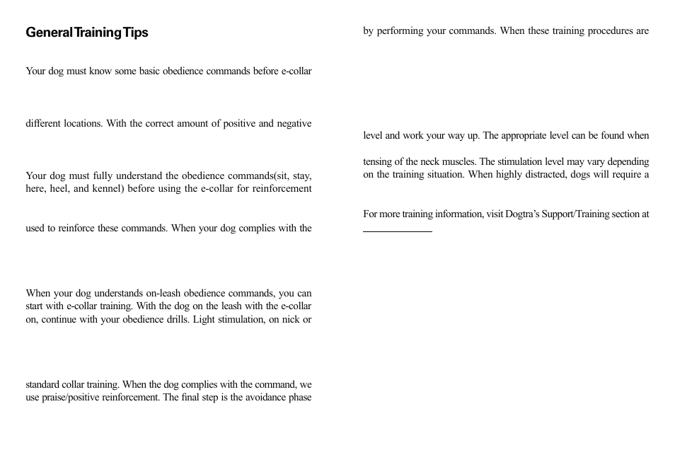 General training tips | Dogtra EDGE User Manual | Page 16 / 19