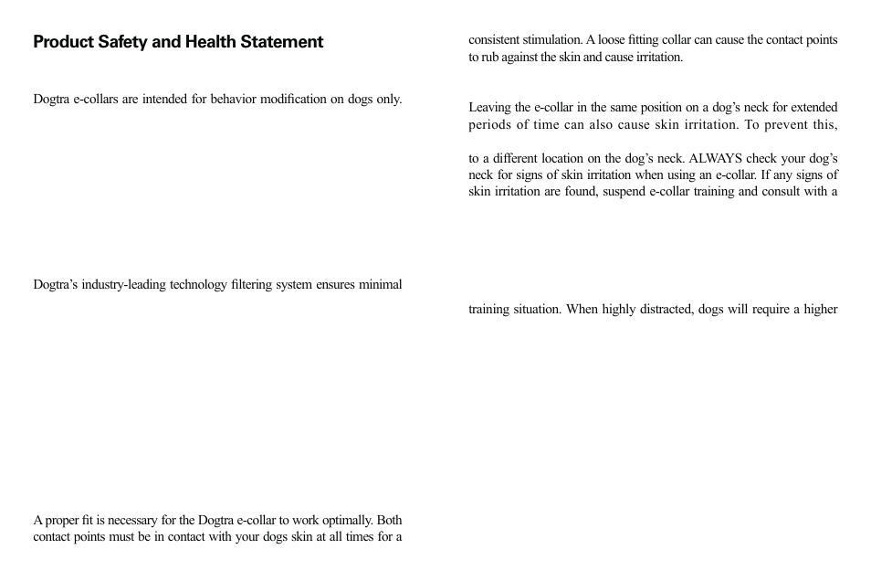 Product safety and health statement | Dogtra EDGE User Manual | Page 3 / 19