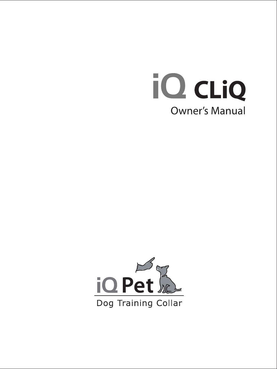 Dogtra iQ CLiQ User Manual | 26 pages