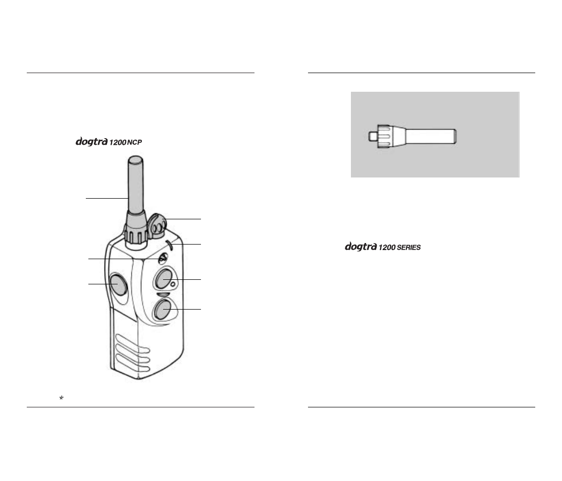 Description of transmitter parts | Dogtra 1200 Series User Manual | Page 6 / 22