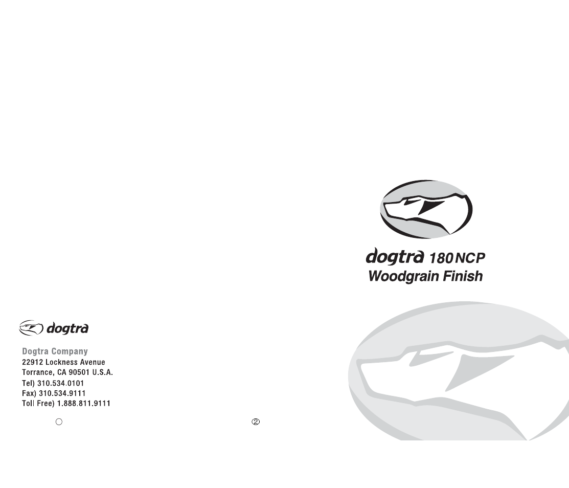 Dogtra 180NCP User Manual | 18 pages