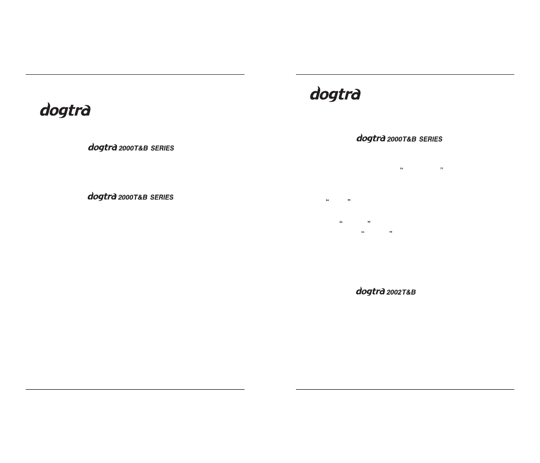 Training & beeper collar | Dogtra 2000B Series User Manual | Page 3 / 14