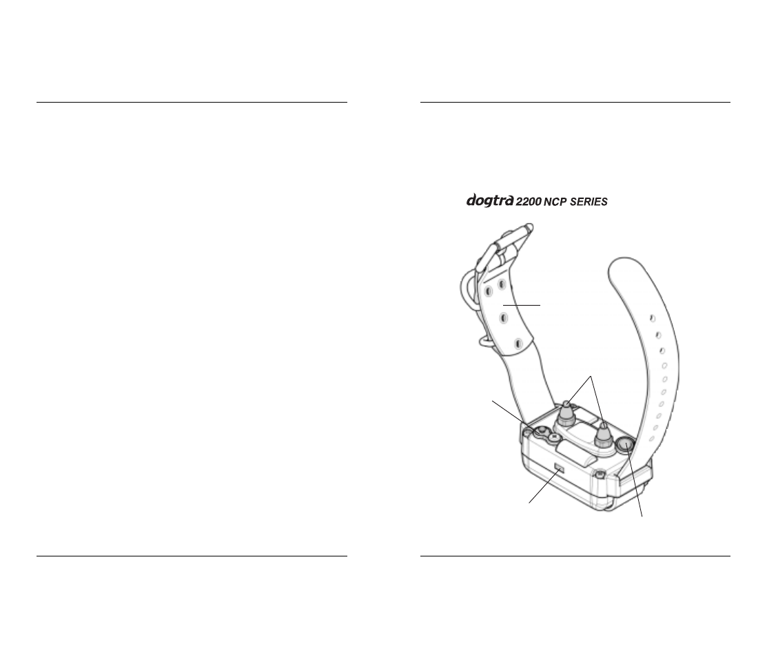 Description of collar / receiver parts | Dogtra 2200 Series User Manual | Page 8 / 18