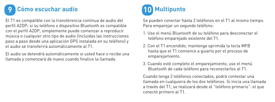 BlueAnt T1 User Manual | Page 16 / 24