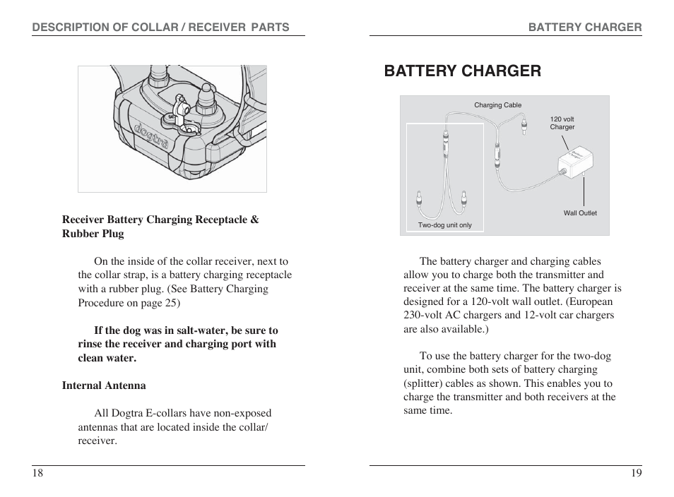 Battery charger | Dogtra 300M Series User Manual | Page 11 / 20