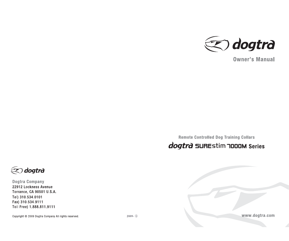 Dogtra 7000M Series User Manual | 24 pages