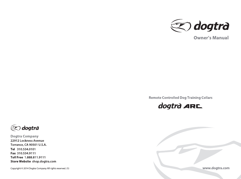 Dogtra ARC User Manual | 16 pages