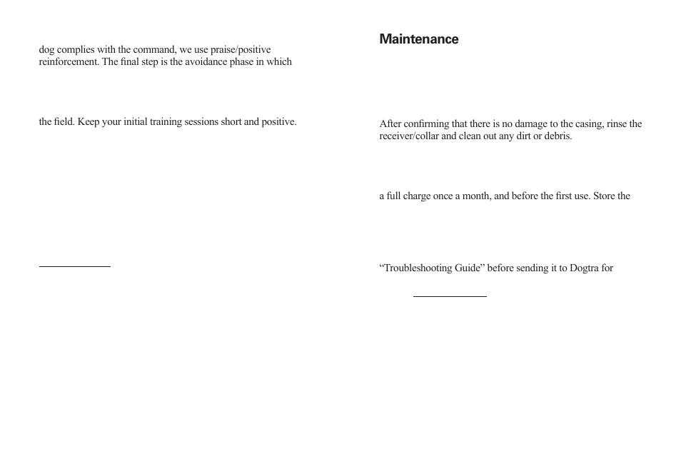 Maintenance | Dogtra EDGE RT User Manual | Page 13 / 15