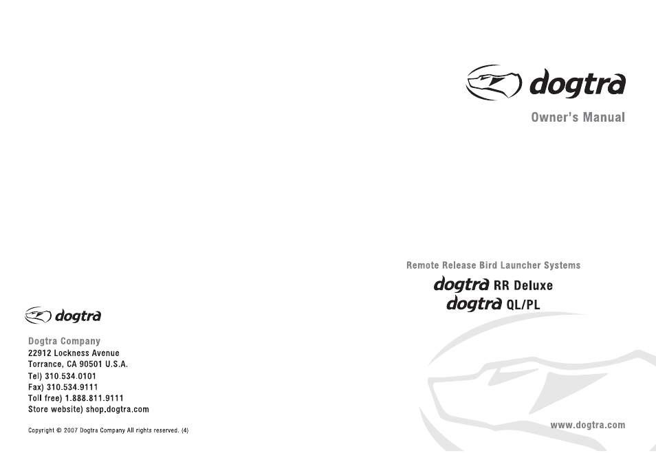 Dogtra QL User Manual | 17 pages