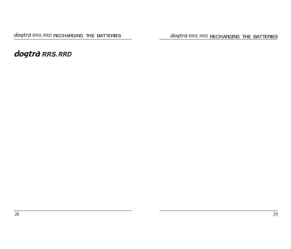 Recharging the batteries | Dogtra RRD User Manual | Page 15 / 18