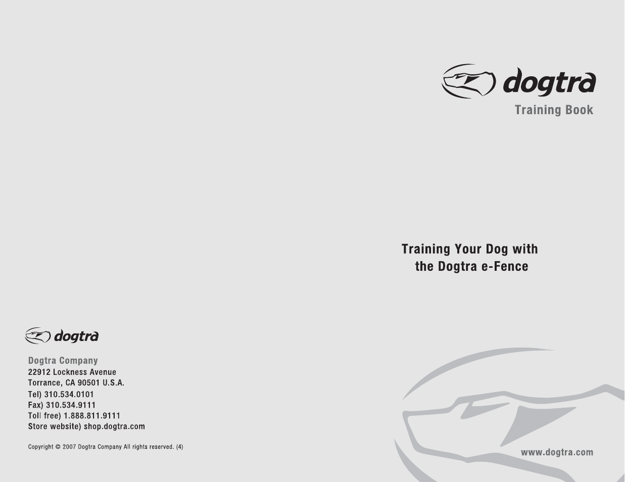 Dogtra Traning Book User Manual | 6 pages