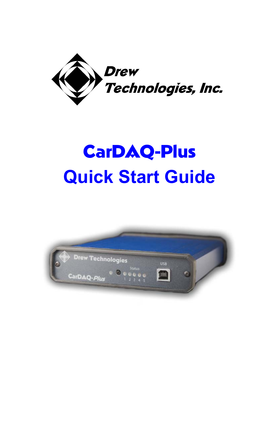 Drew Technologies CarDAQ-Plus User Manual | 16 pages