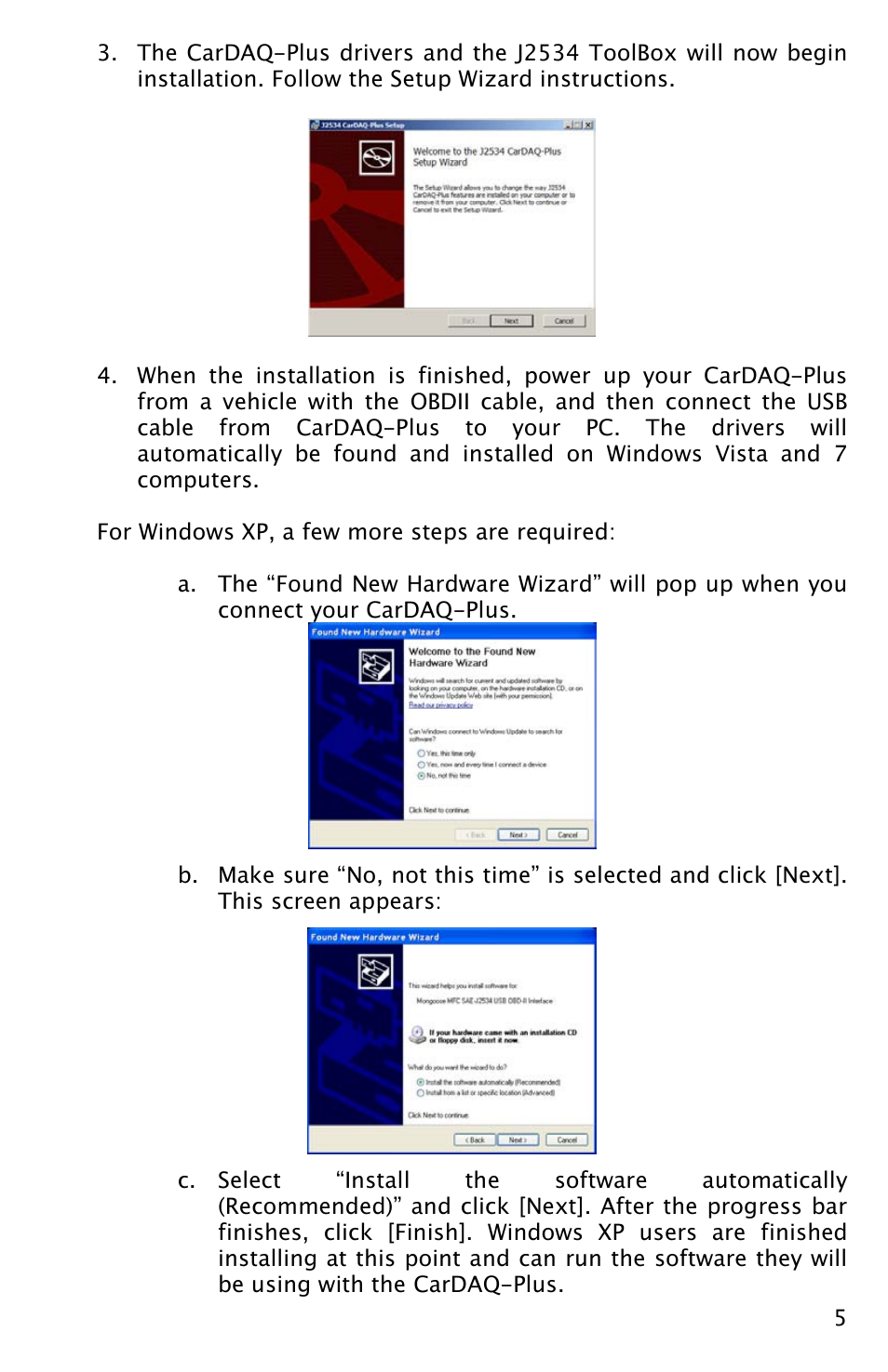 Drew Technologies CarDAQ-Plus User Manual | Page 5 / 16