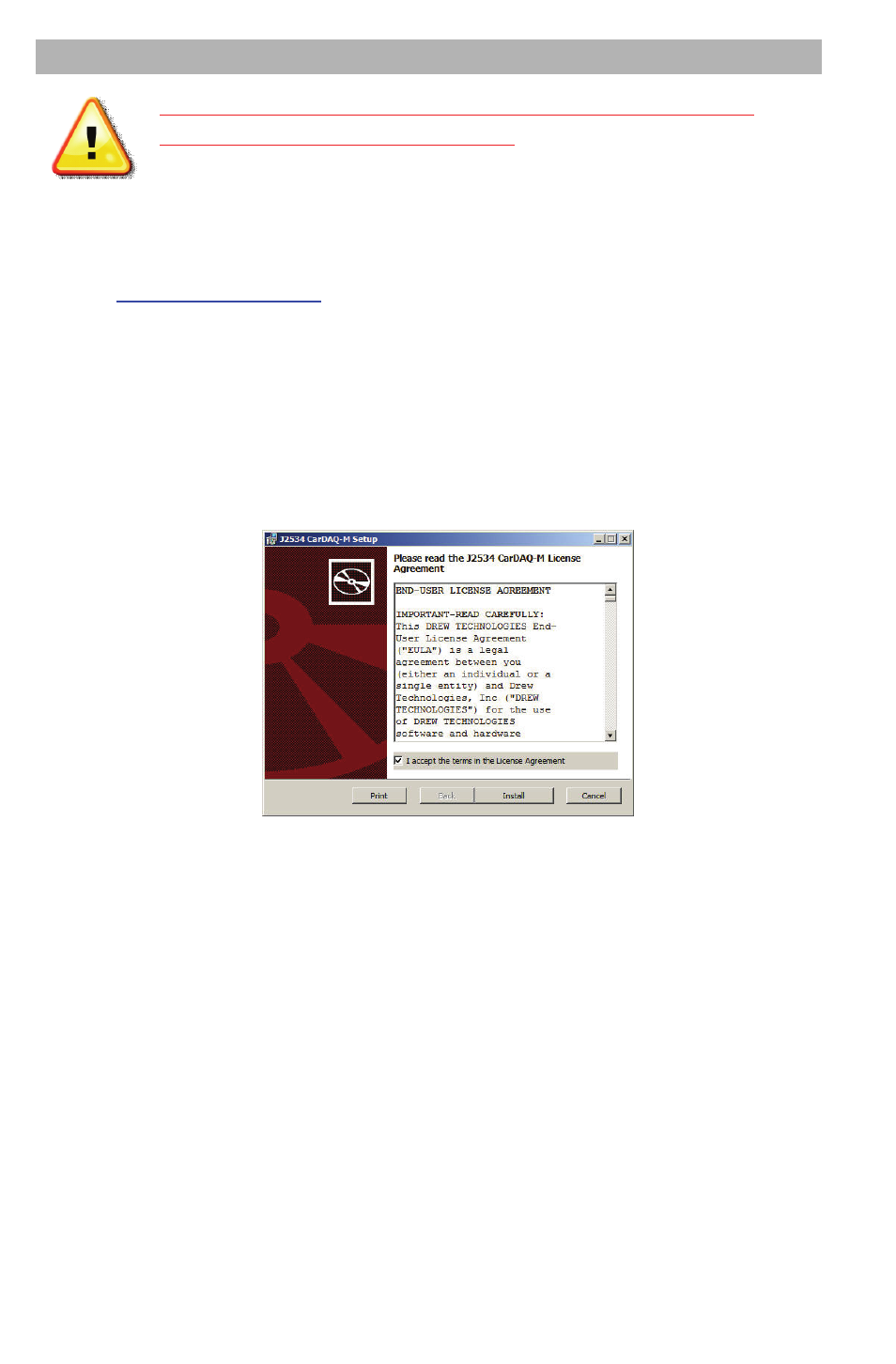 Updating the cardaq-m drivers on your pc | Drew Technologies CarDAQ-M User Manual | Page 10 / 16