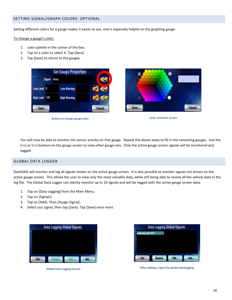 Drew Technologies DASHDAQ-XL User Manual | Page 16 / 47