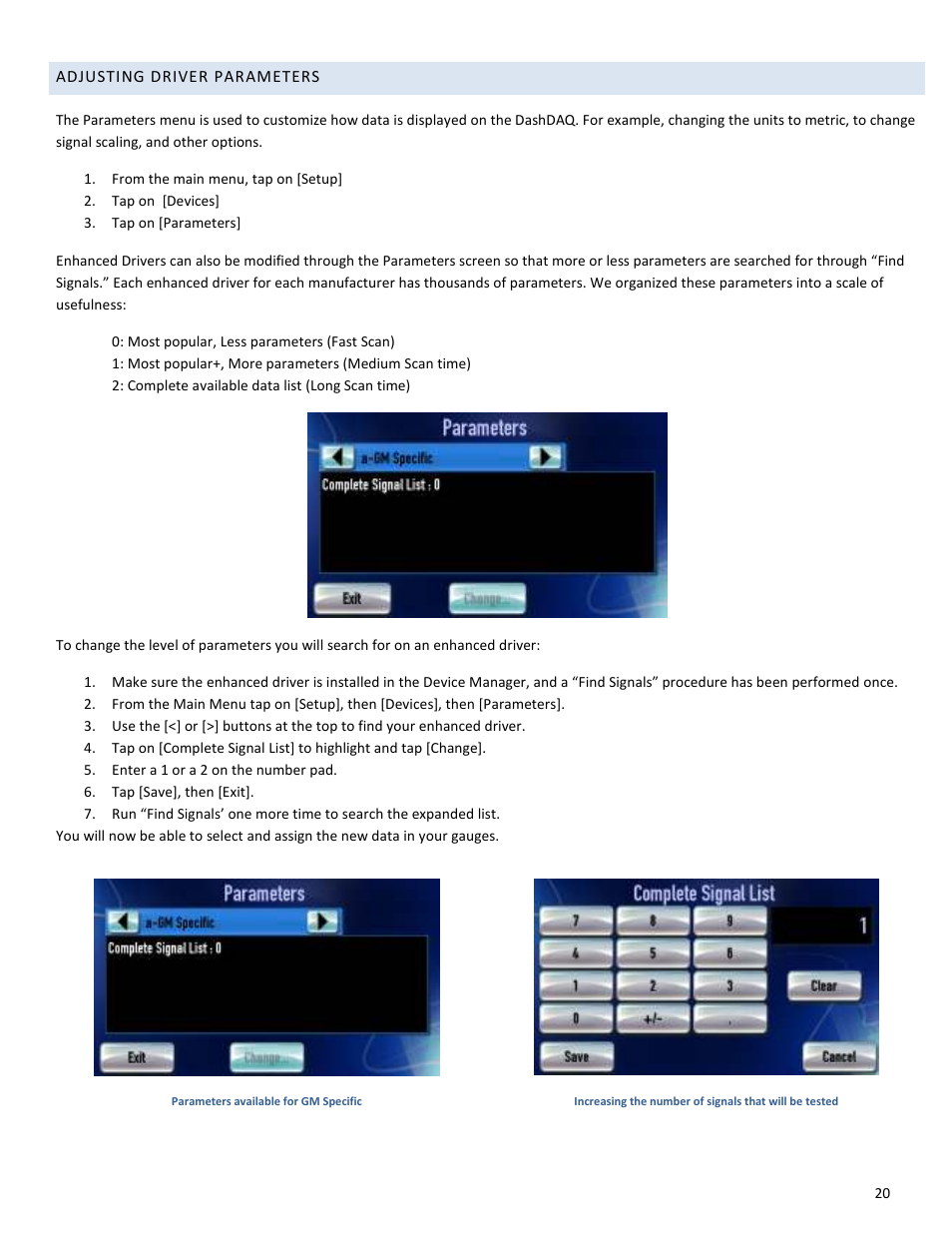 Drew Technologies DASHDAQ-XL User Manual | Page 20 / 47