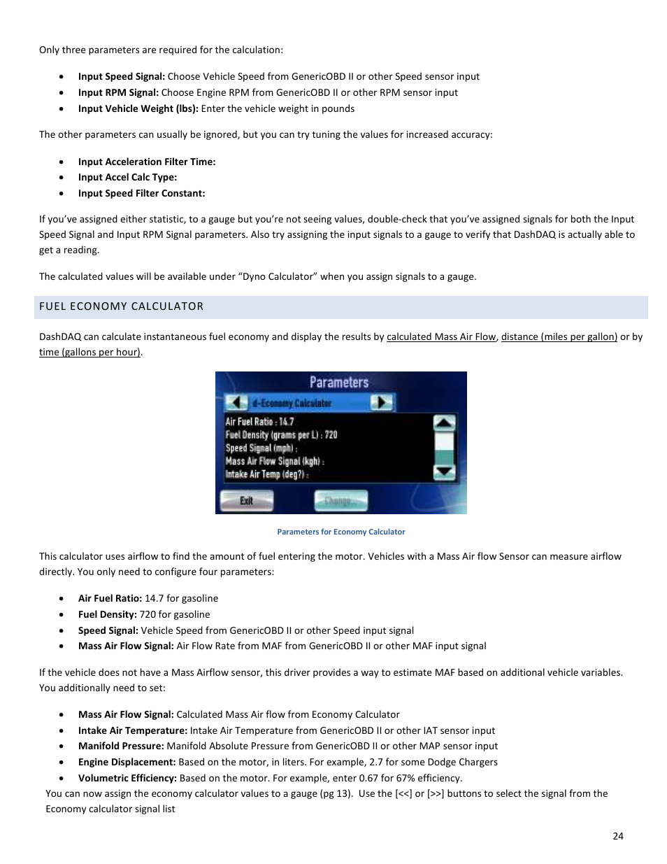 Drew Technologies DASHDAQ-XL User Manual | Page 24 / 47