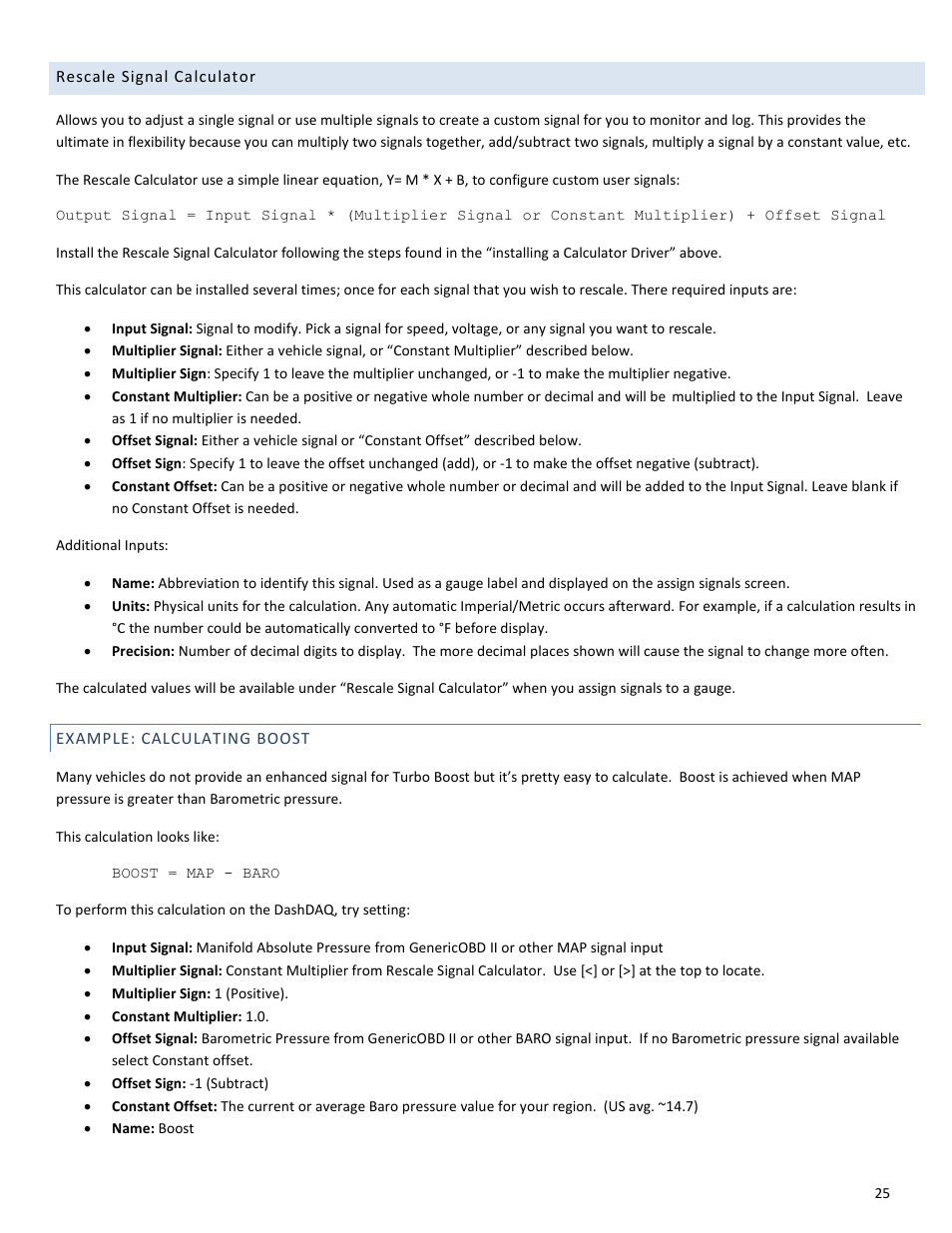 Drew Technologies DASHDAQ-XL User Manual | Page 25 / 47