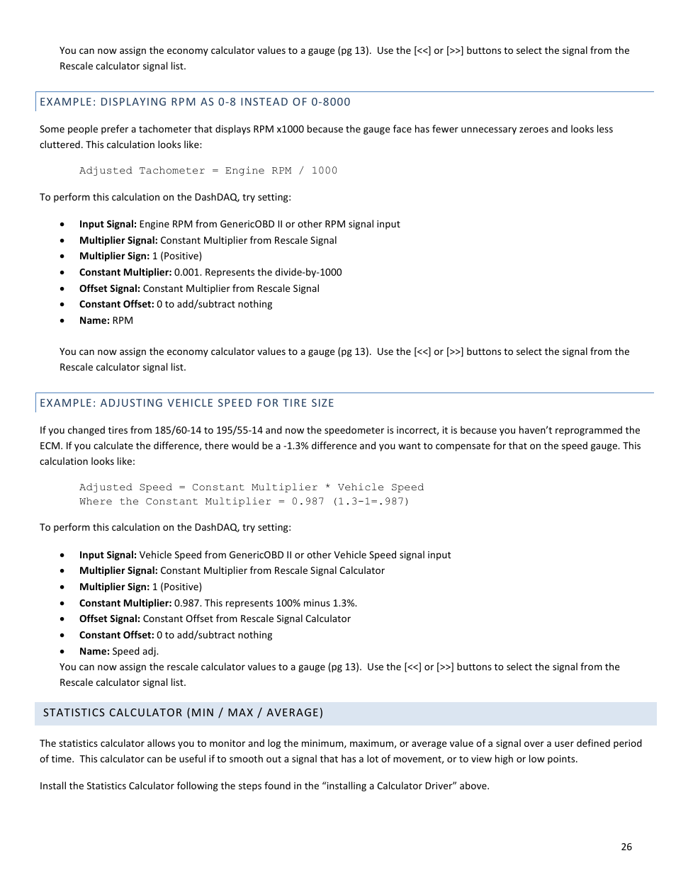 Drew Technologies DASHDAQ-XL User Manual | Page 26 / 47