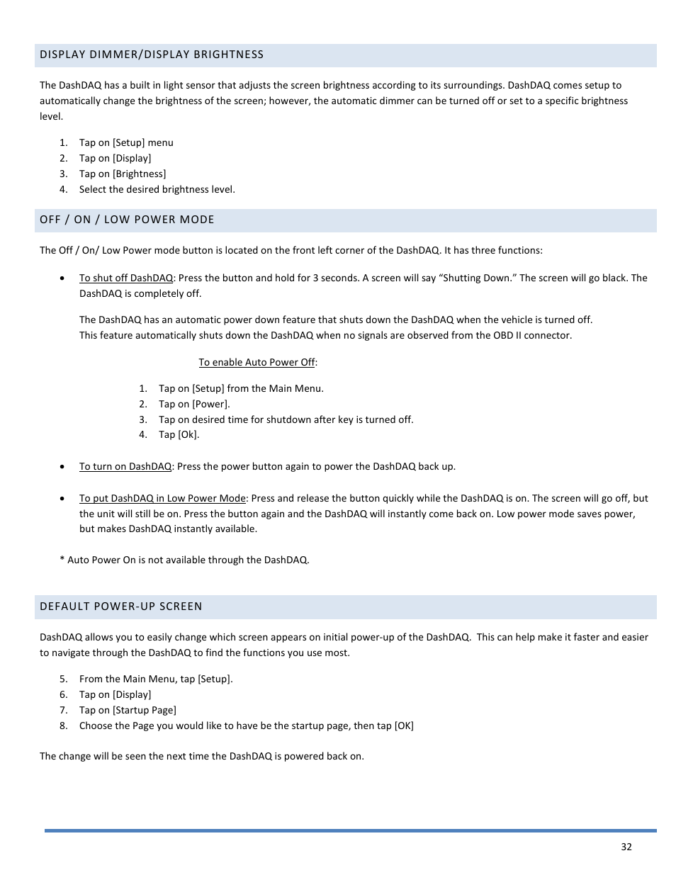 Drew Technologies DASHDAQ-XL User Manual | Page 32 / 47