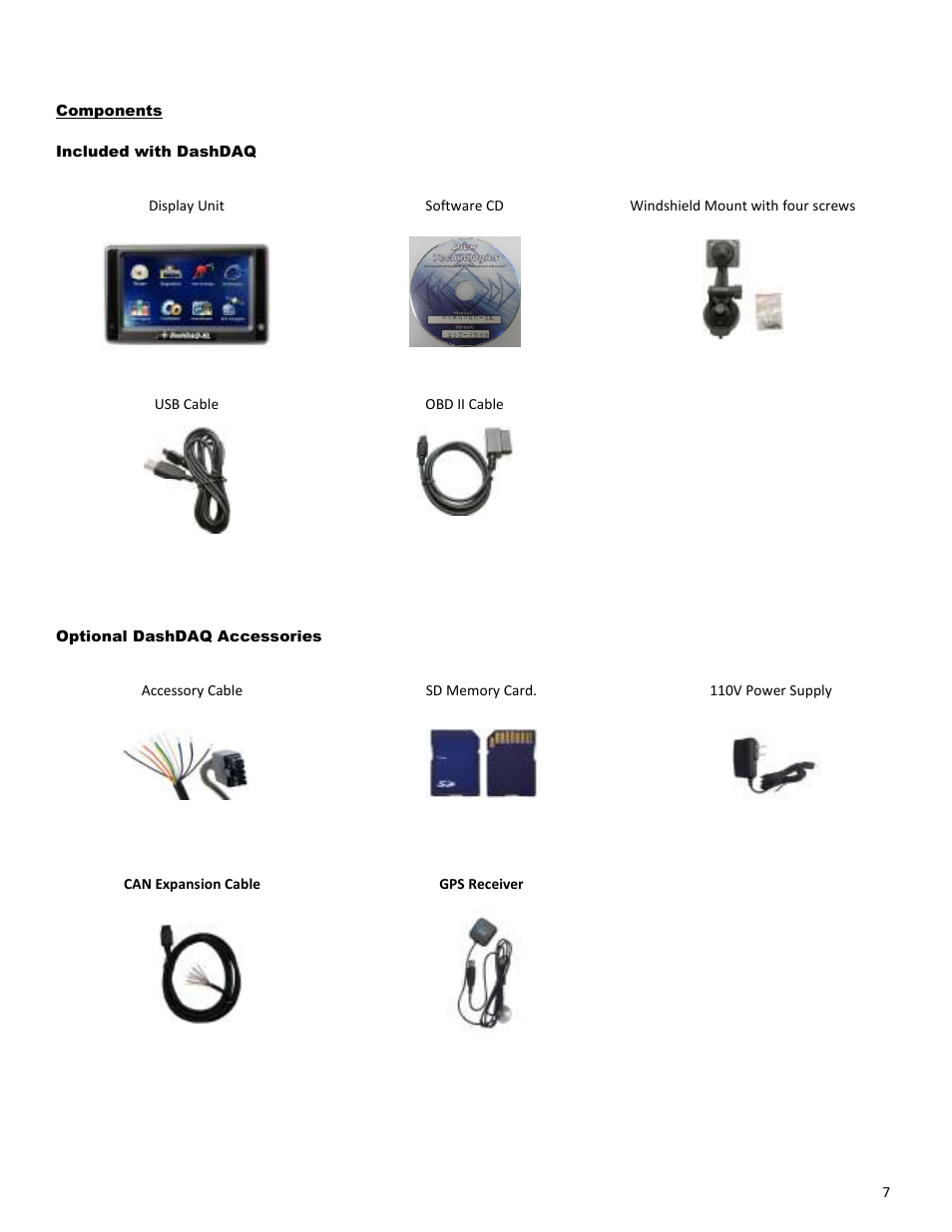 Drew Technologies DASHDAQ-XL User Manual | Page 7 / 47