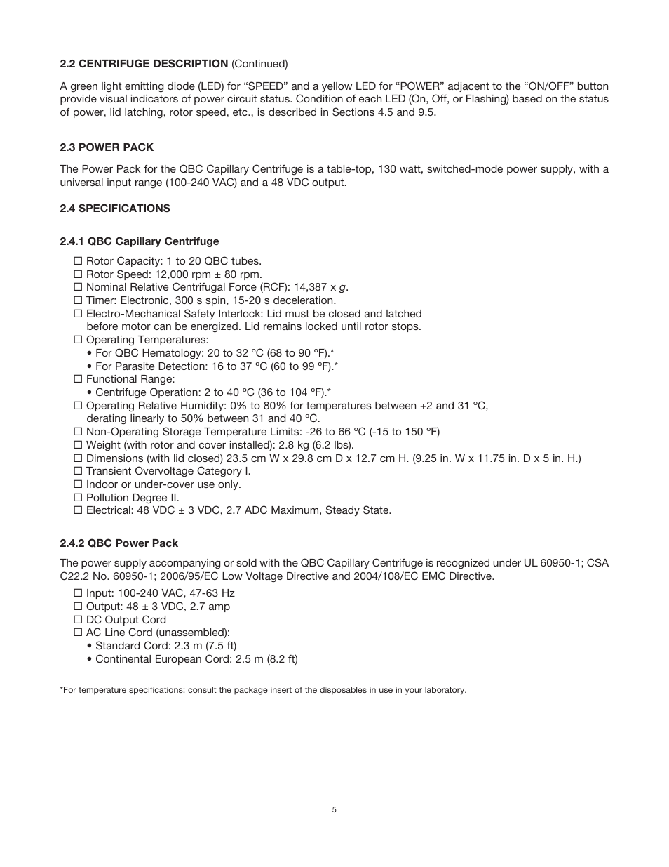 Drucker Diagnostics QBC Horizon 755VES Centrifuge (120V, 60Hz) User Manual | Page 10 / 31