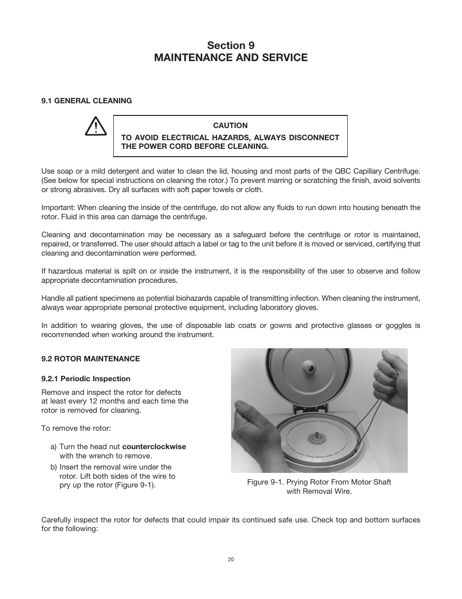 Drucker Diagnostics QBC Horizon 755VES Centrifuge (120V, 60Hz) User Manual | Page 25 / 31
