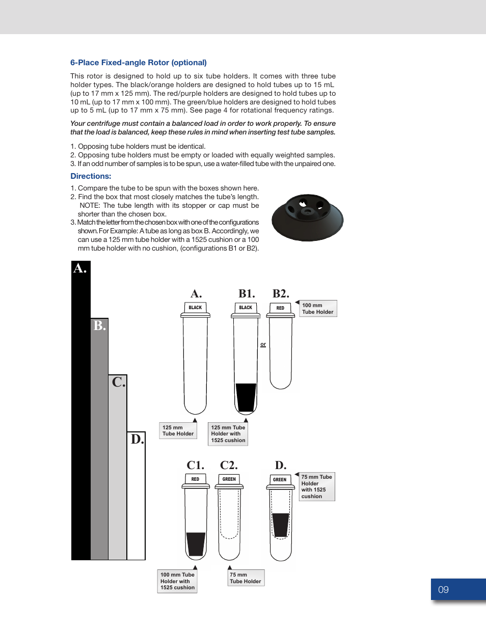 B. c. d. a, B1. b2. c1. c2. d | Drucker Diagnostics Model 642VES Centrifuge User Manual | Page 9 / 12