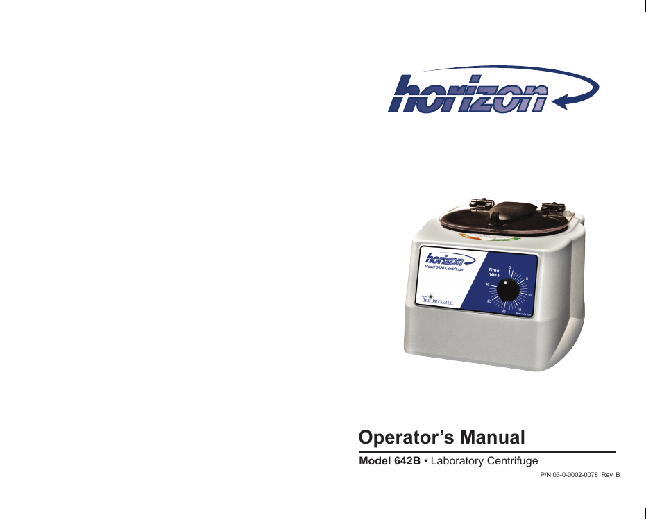 Drucker Diagnostics Model 642B Centrifuge User Manual | 6 pages