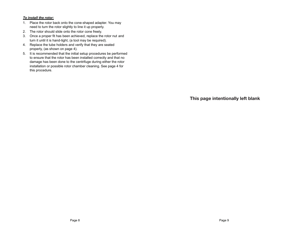 This page intentionally left blank | Drucker Diagnostics Model 642VFD Plus Centrifuge User Manual | Page 7 / 7