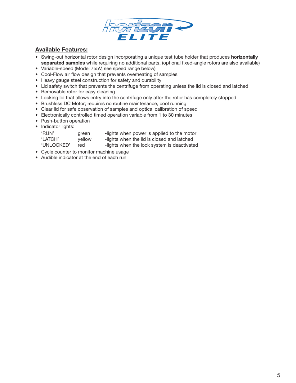 Drucker Diagnostics Model 755 Centrifuge User Manual | Page 5 / 24