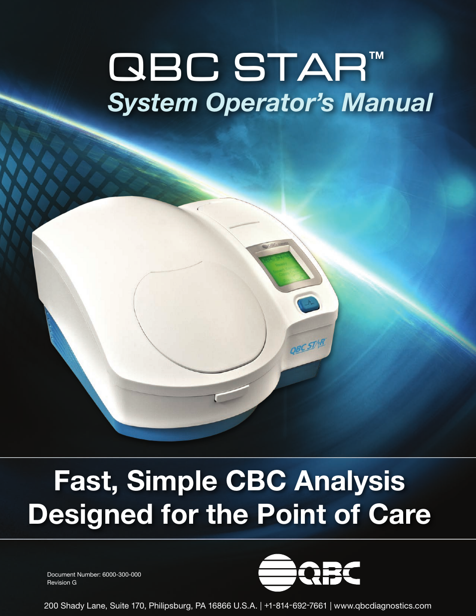 Drucker Diagnostics QBC STAR Dry Hematology Analyzer User Manual | 89 pages