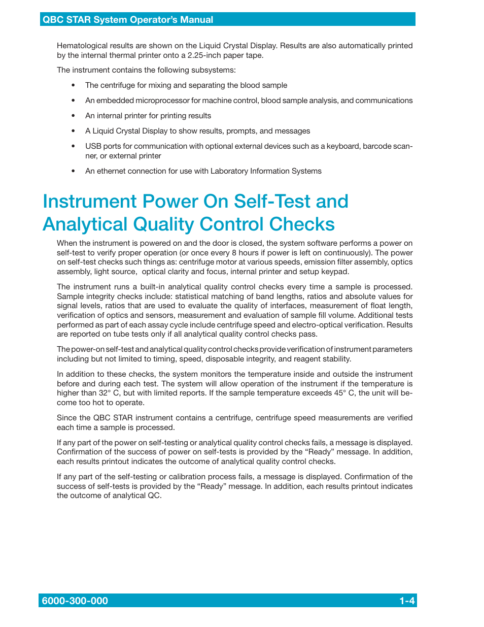 Drucker Diagnostics QBC STAR Dry Hematology Analyzer User Manual | Page 10 / 89