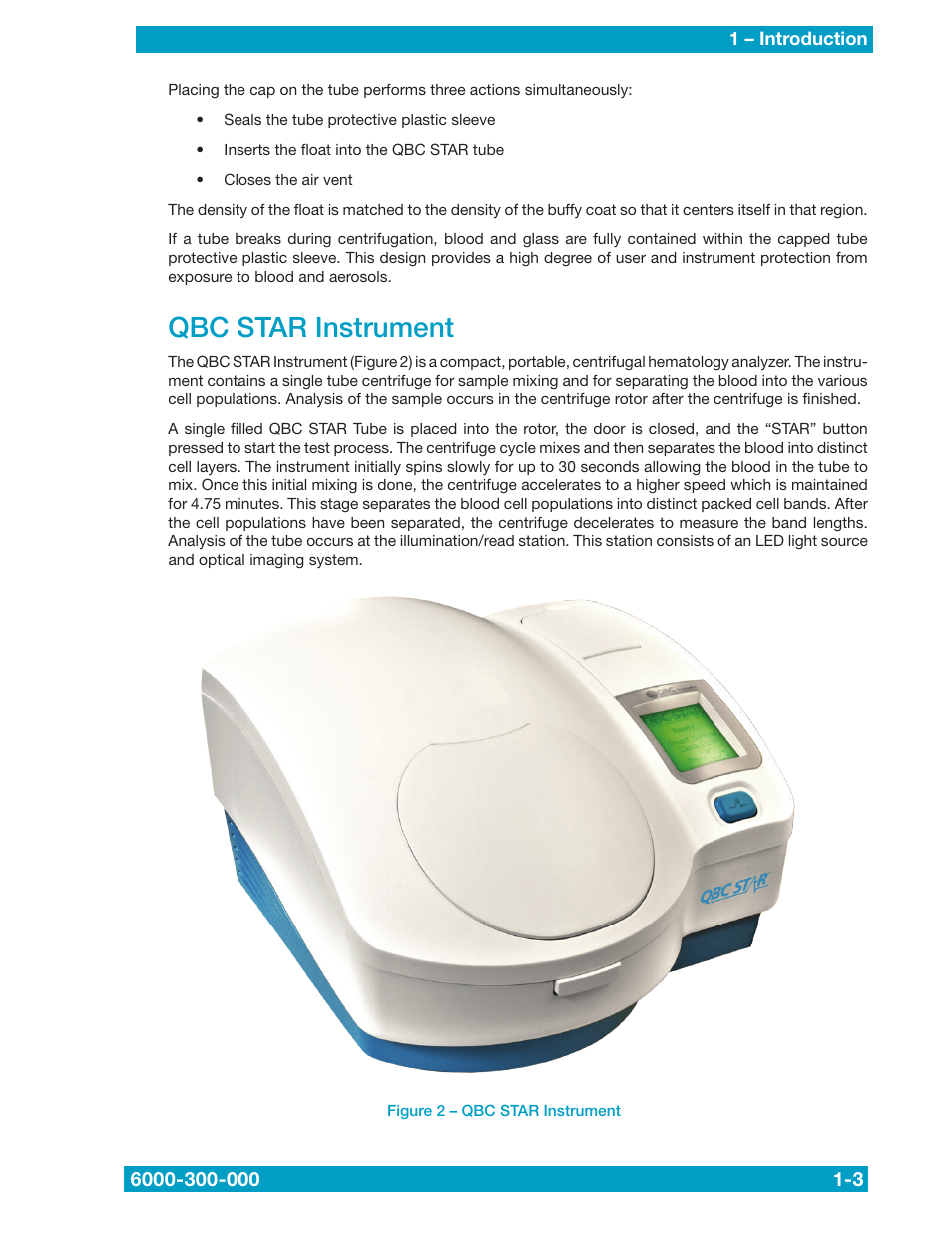 Qbc star instrument | Drucker Diagnostics QBC STAR Dry Hematology Analyzer User Manual | Page 9 / 89