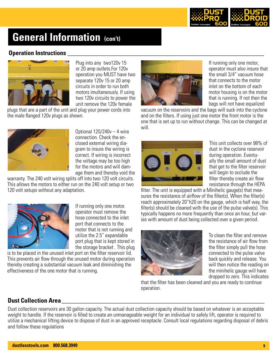 General information | Dustless DustDroid 600 User Manual | Page 9 / 12