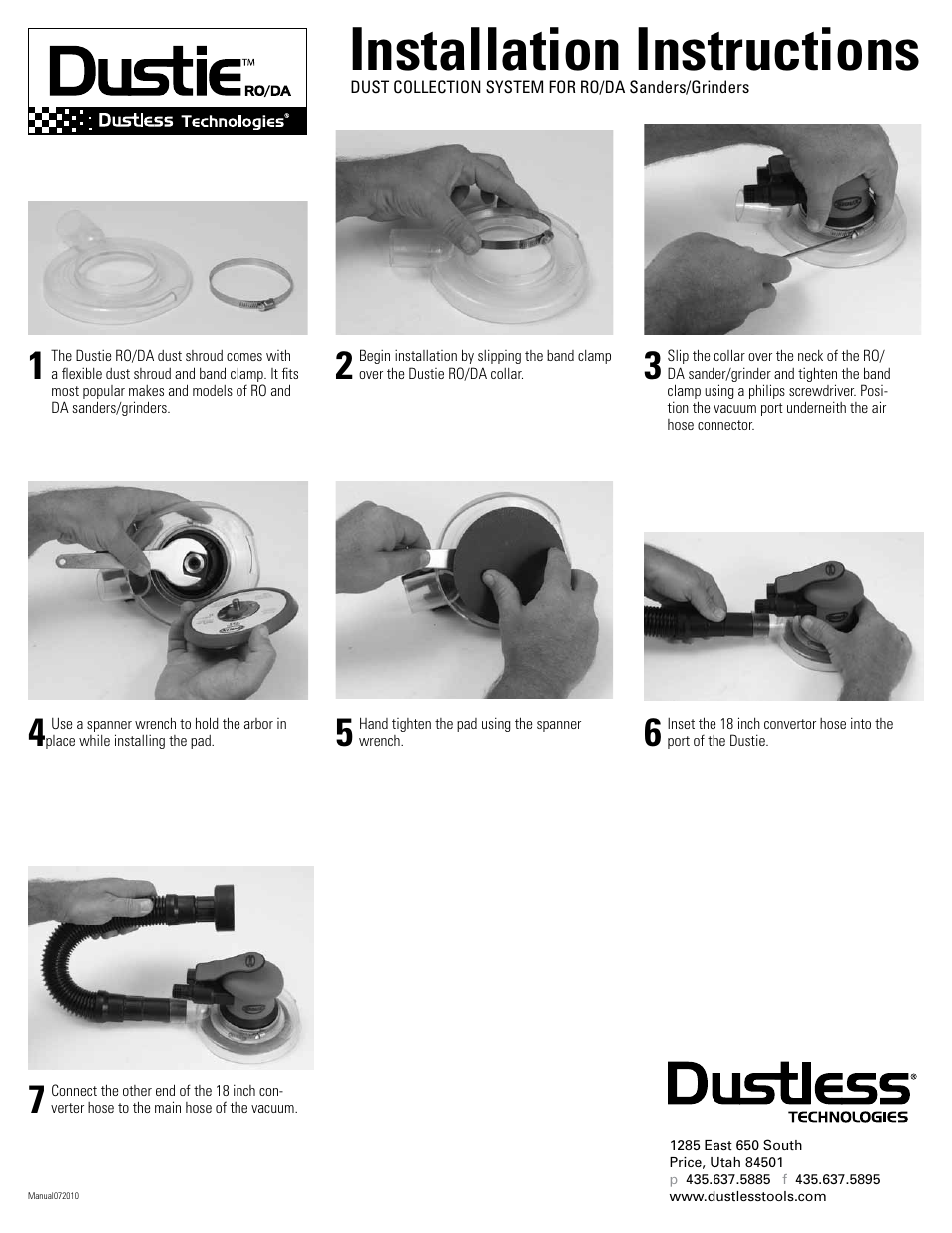 Dustless Dustie DA User Manual | 1 page