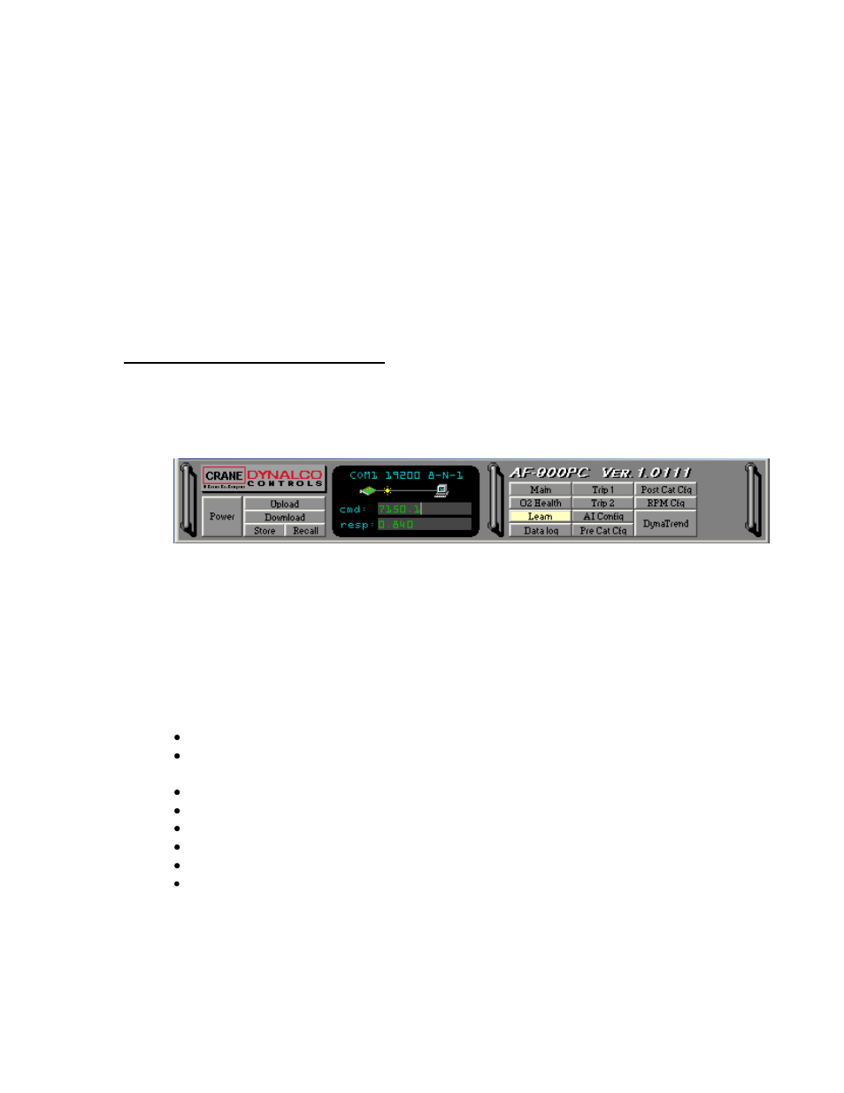 Computer interface using dynahost software | Dynalco AF-900PC Air/Fuel Ratio Controller User Manual | Page 20 / 106