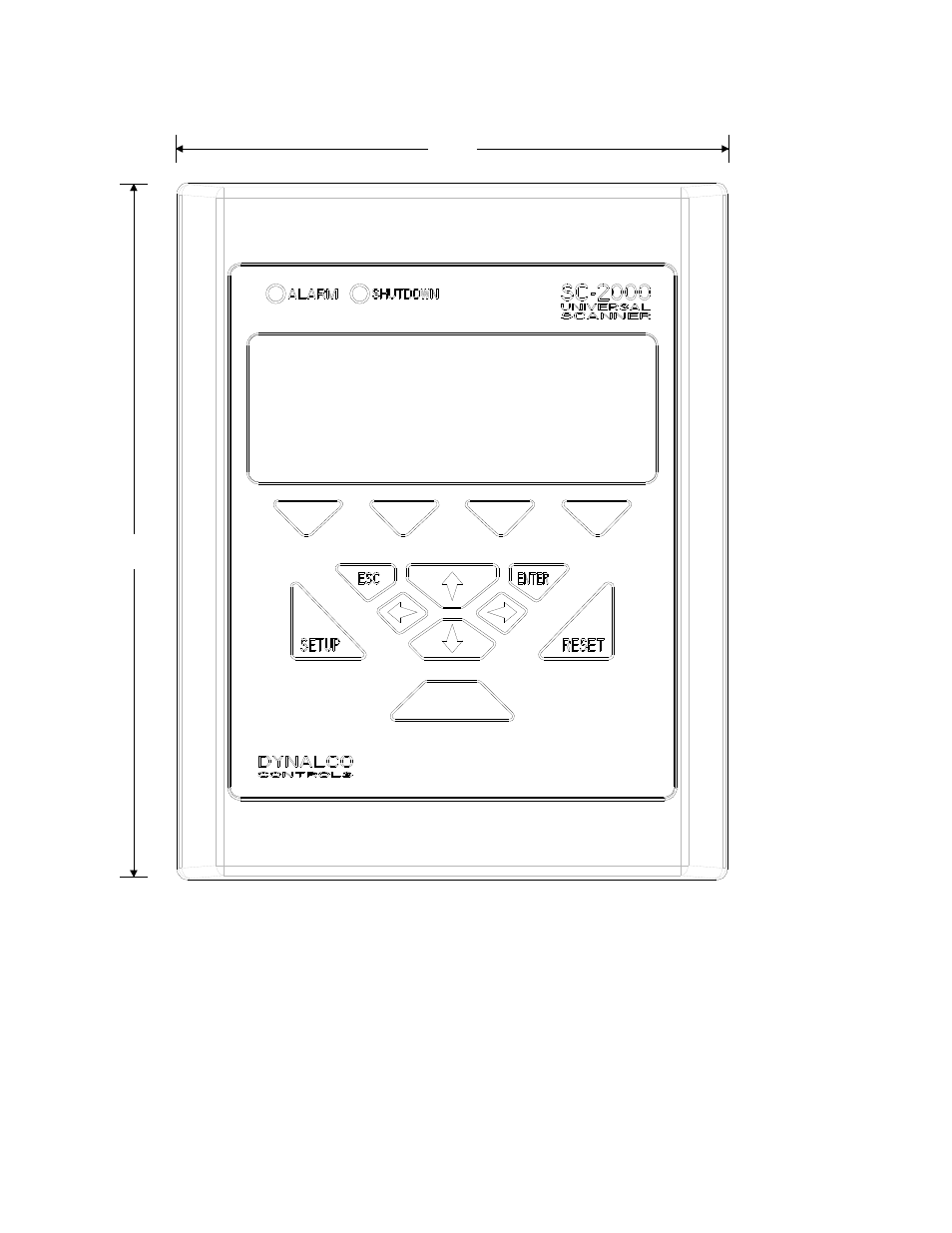 Front view, 1 packaging | Dynalco SC-2124M Scanner/Monitor User Manual | Page 4 / 70