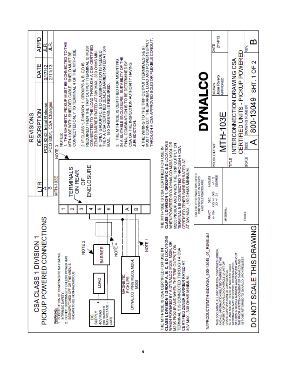 Dynalco MTH-103E Tachometer / Hourmeter / Overspeed Trip User Manual | Page 10 / 11