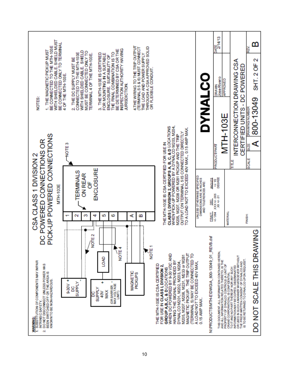 Dynalco MTH-103E Tachometer / Hourmeter / Overspeed Trip User Manual | Page 11 / 11