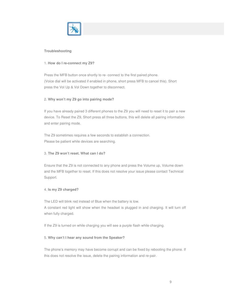 BlueAnt BLUEANT Z9 User Manual | Page 10 / 14