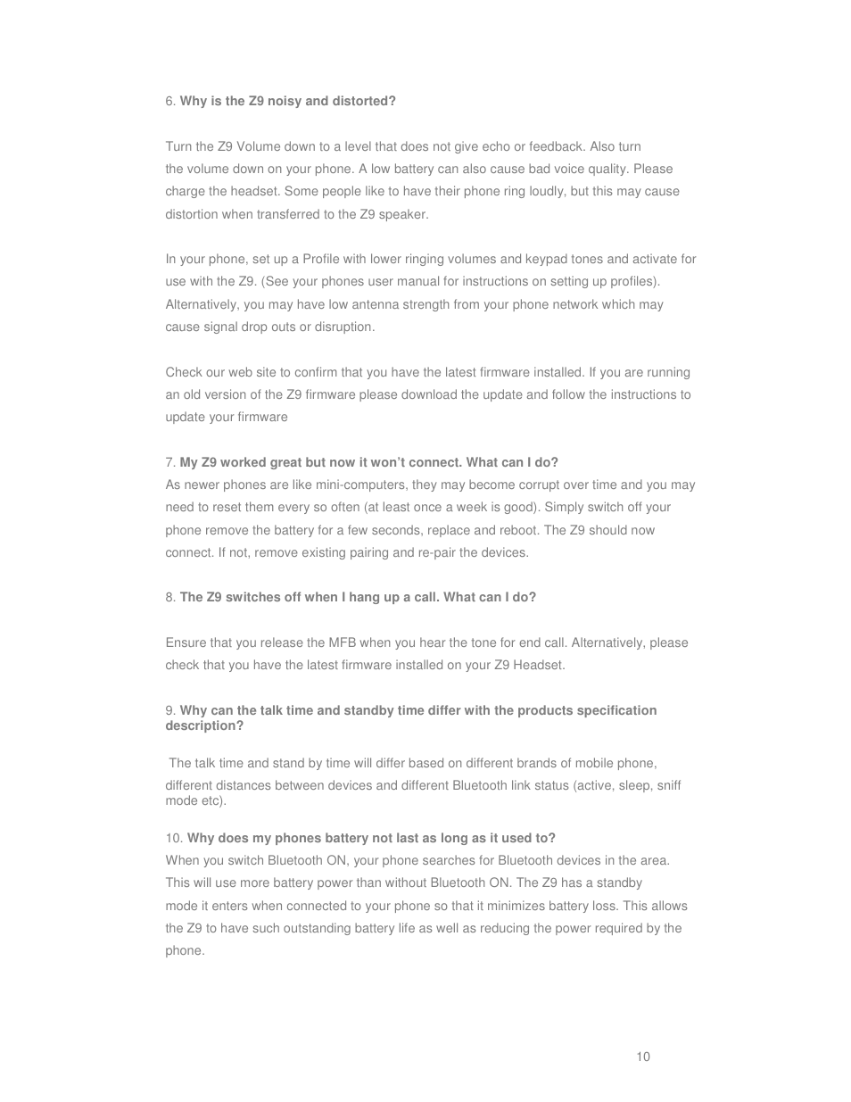 BlueAnt BLUEANT Z9 User Manual | Page 11 / 14