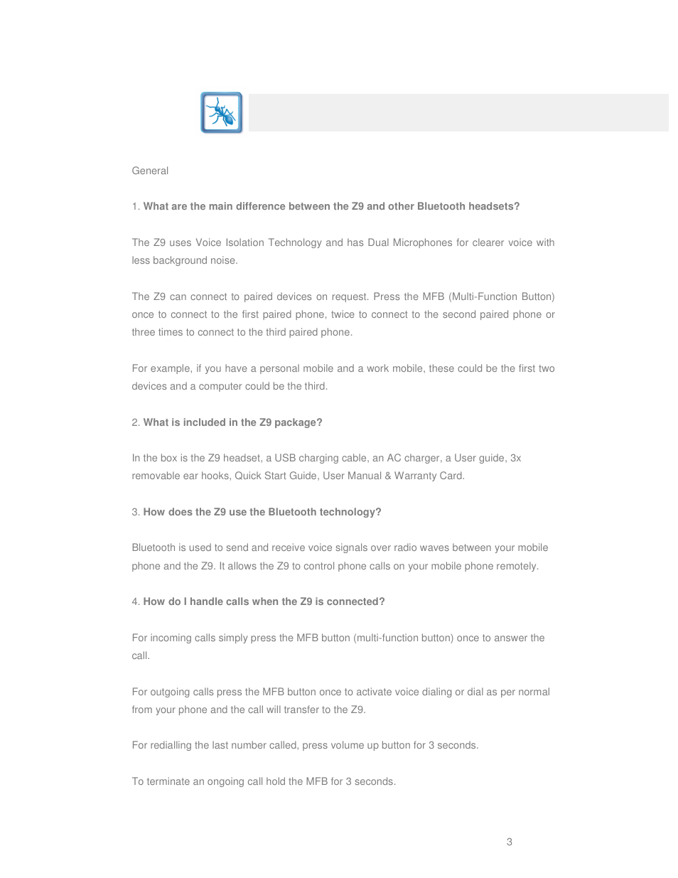 BlueAnt BLUEANT Z9 User Manual | Page 4 / 14