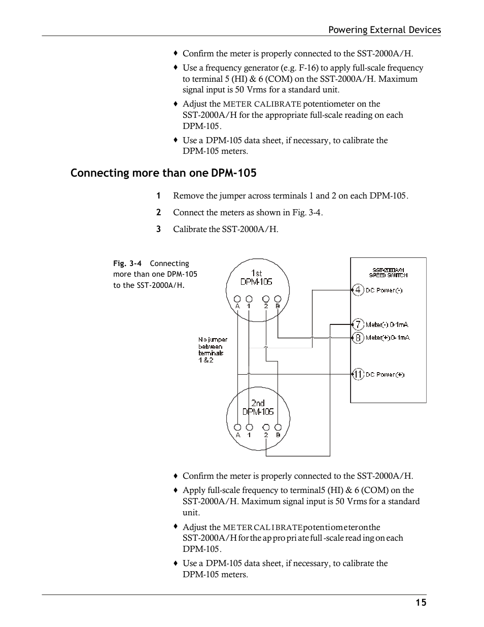 Connecting more than one dpm-105 | Dynalco SST-2400H Speed Switch/Transmitter User Manual | Page 16 / 33