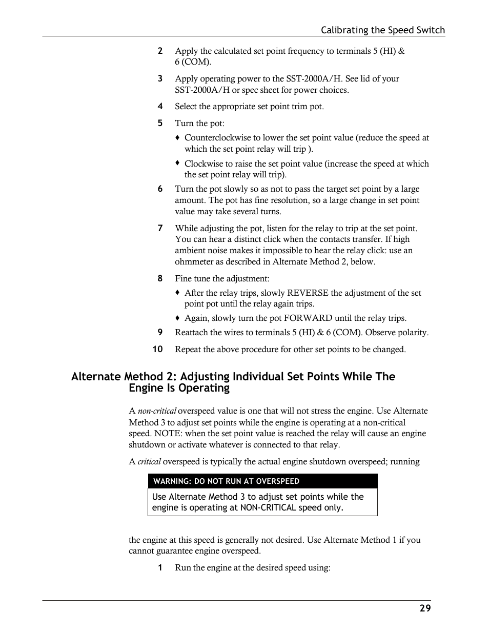 Dynalco SST-2400H Speed Switch/Transmitter User Manual | Page 29 / 33