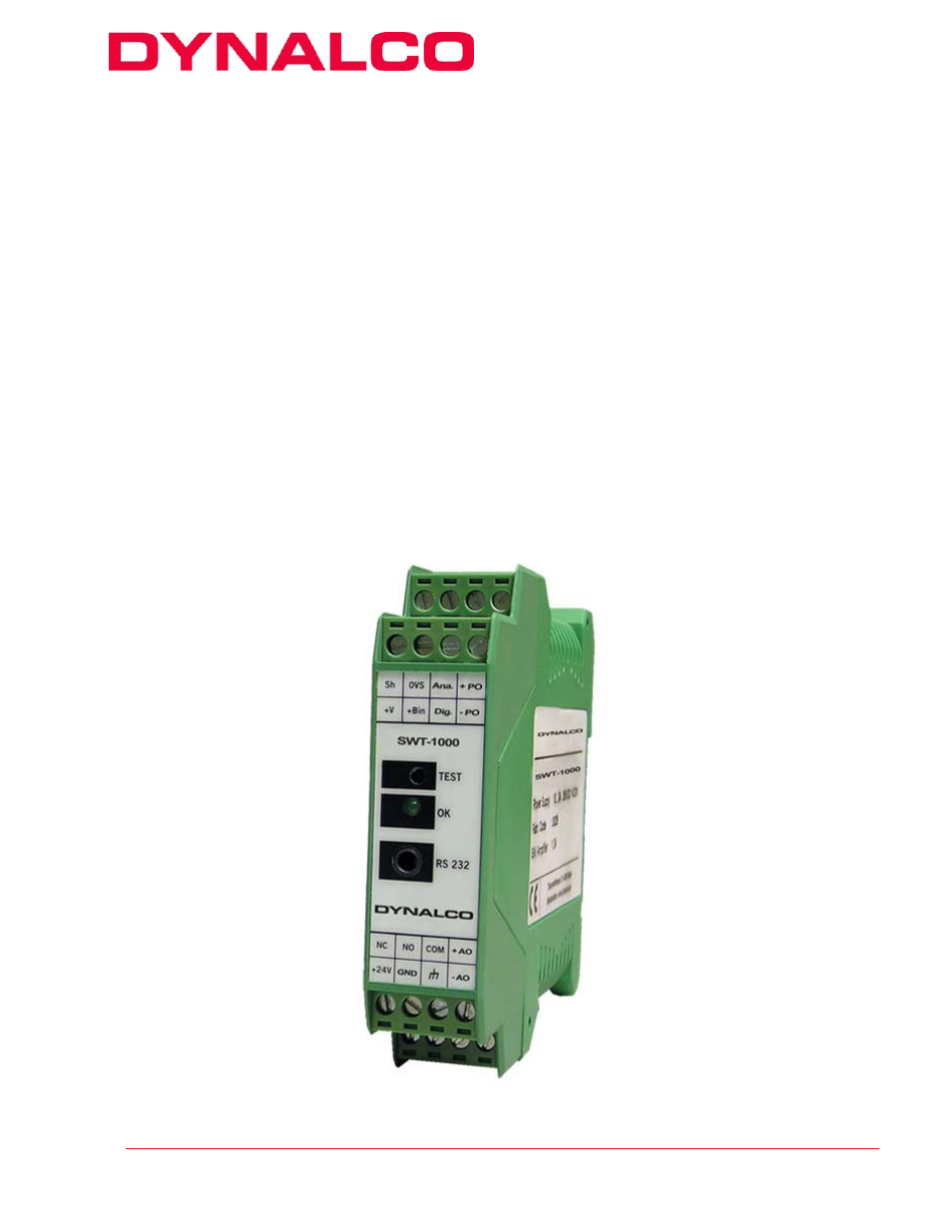 Dynalco SWT-1000 Speed Switch/Transmitter User Manual | 22 pages