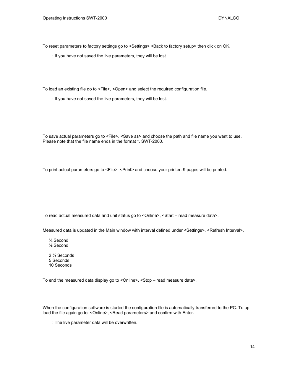 Dynalco SWT-2000 Speed Switch/Speed Transmitter User Manual | Page 18 / 35