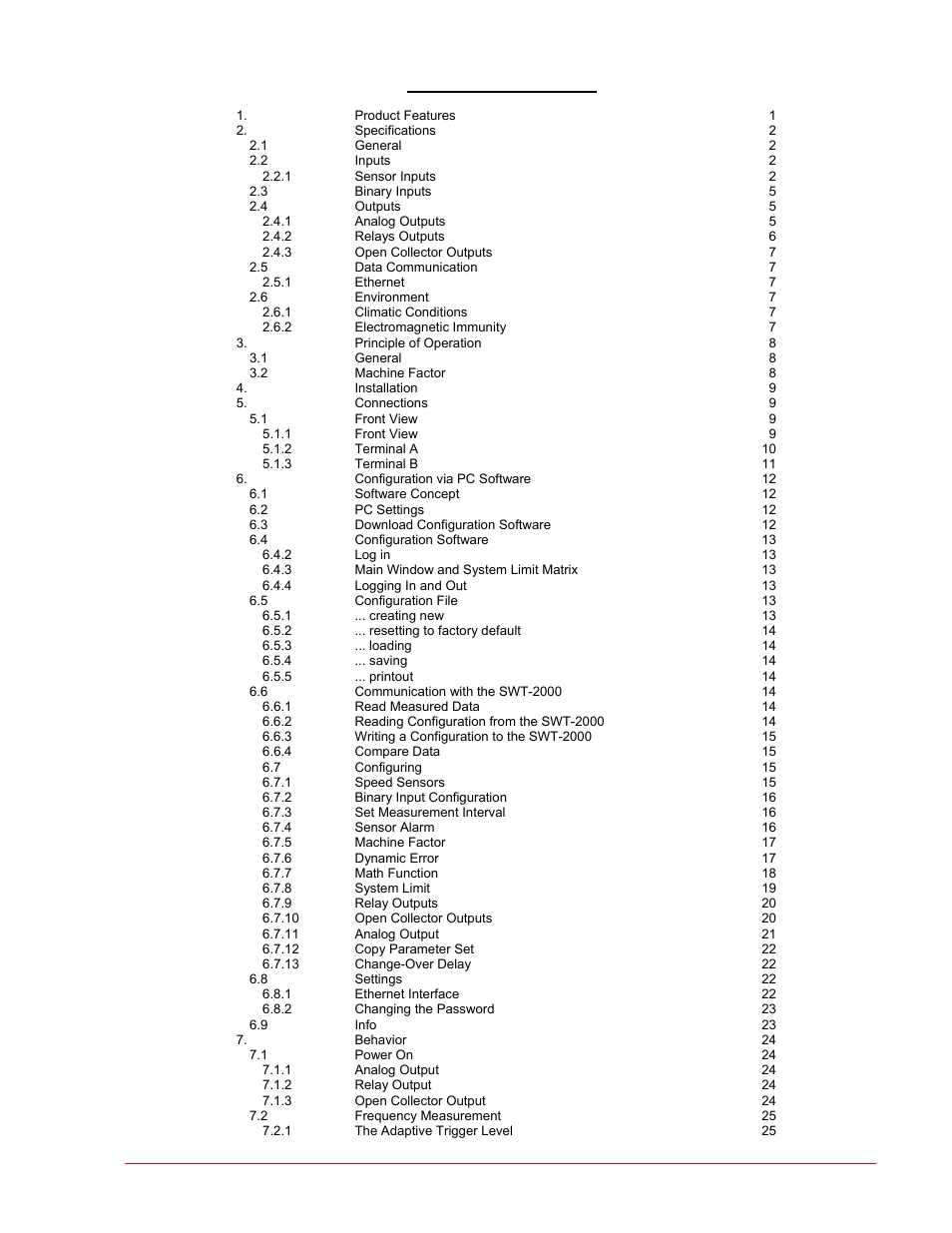 Dynalco SWT-2000 Speed Switch/Speed Transmitter User Manual | Page 2 / 35